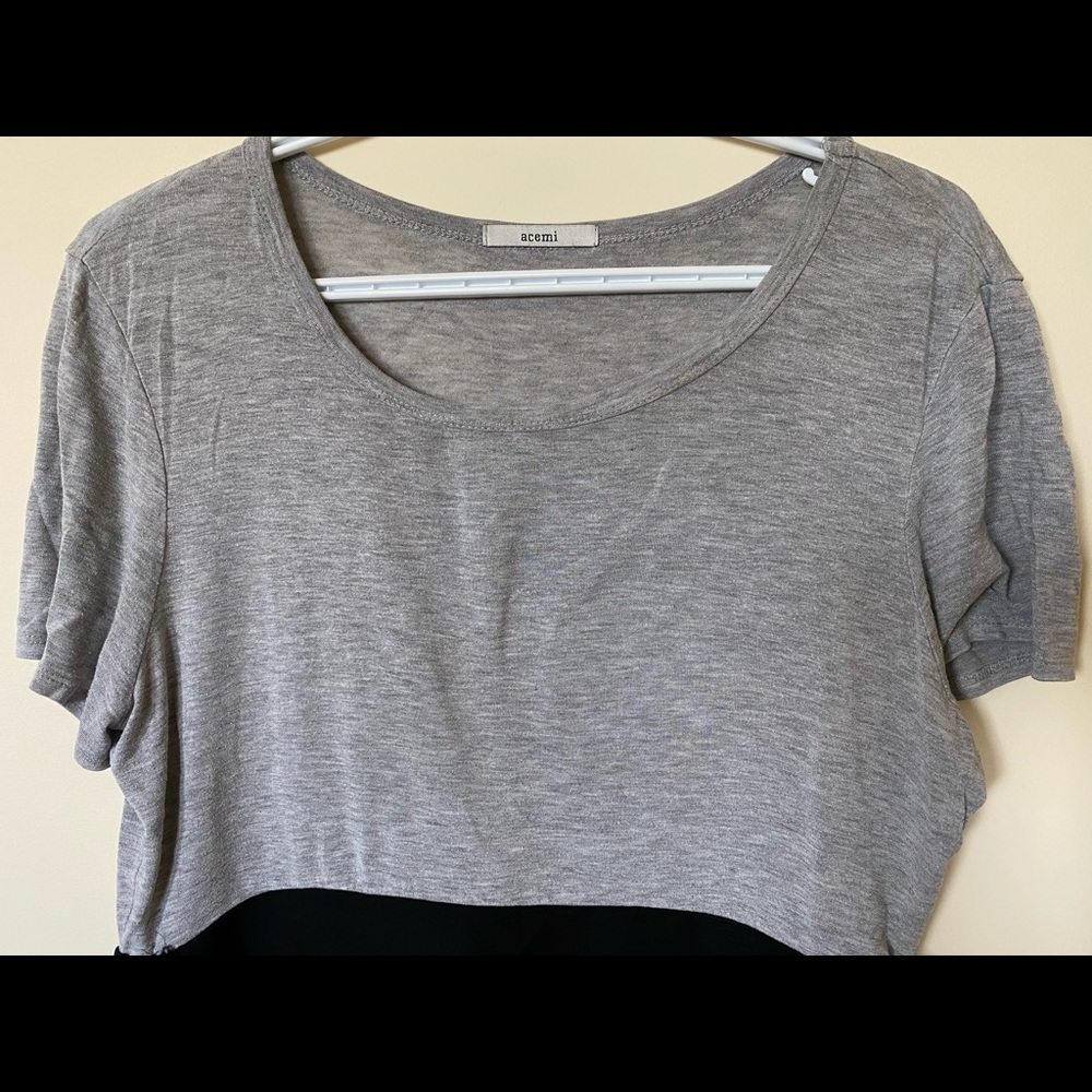 Grey + Black High-Low Top
